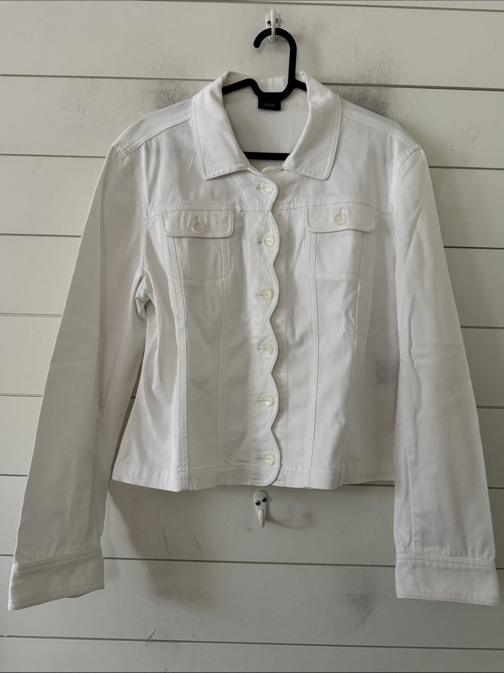 Tribal Size M mid weight cotton Jacket. Colton Spandex Feminine details